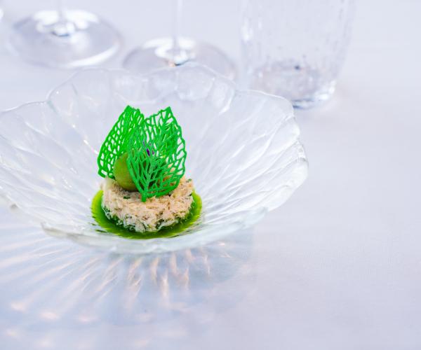 Noordzeekrab – sorbet van dille – granny smith appel